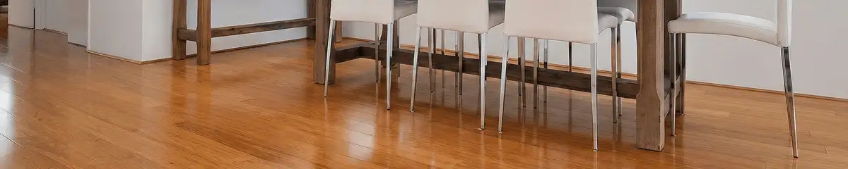 Professionally installed and refinished bamboo flooring in a residential home, showcasing smooth finish and natural wood tones in Cambridge, MA